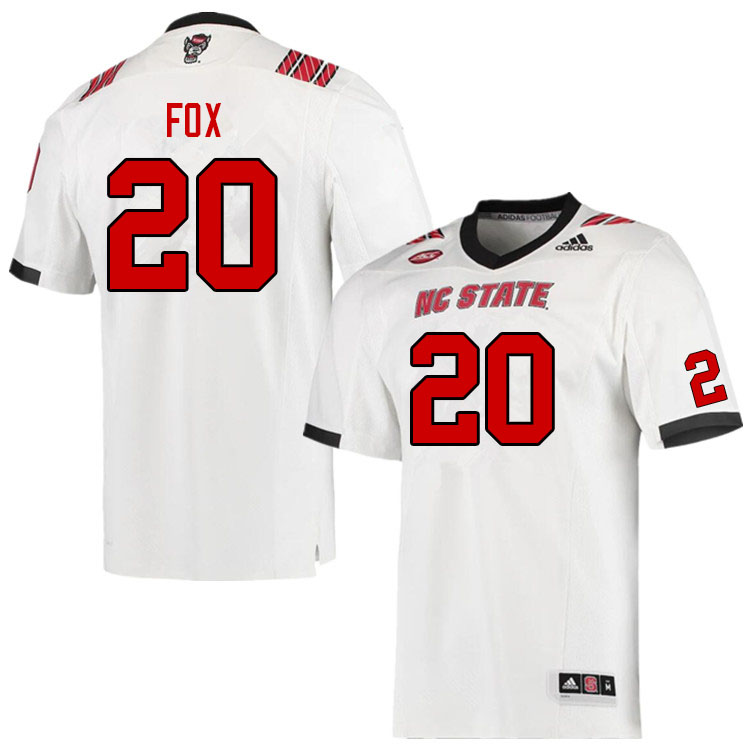 Men #20 Michael Fox NC State Wolfpack College Football Jerseys Sale-White